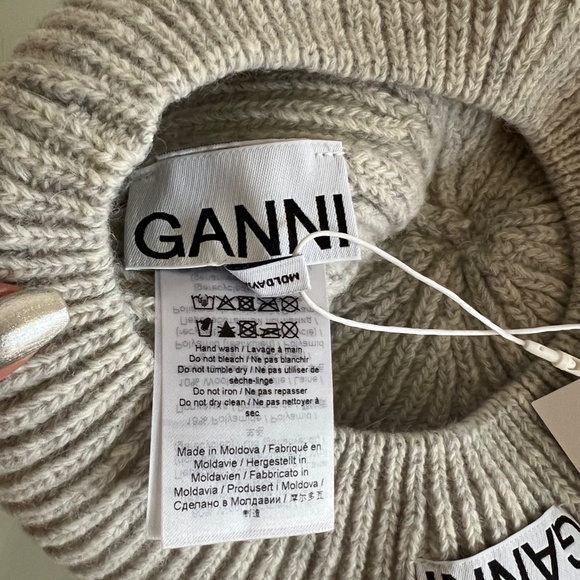 GANNI Beret Paloma Melange Beret - Picture 6 of 8